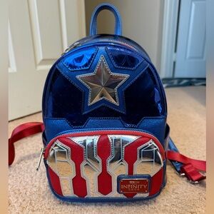 Loungefly Captain America metallic Infinity Wars mini backpack